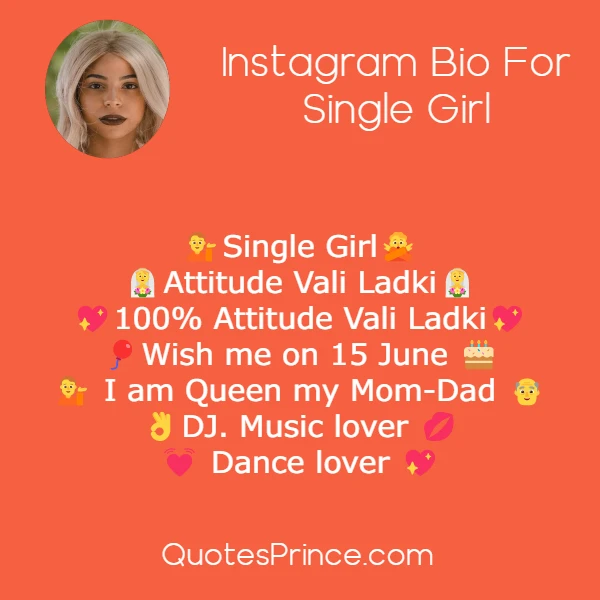 Instagram Bio For Single Girl