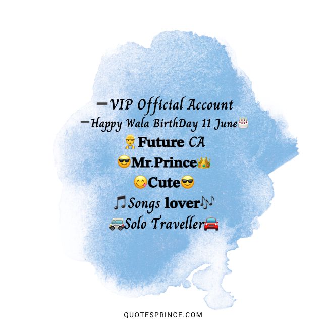 Instagram VIP Bio For Boys