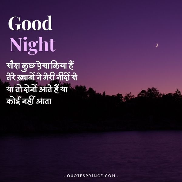 2 Line Good Night Shayari in Hindi