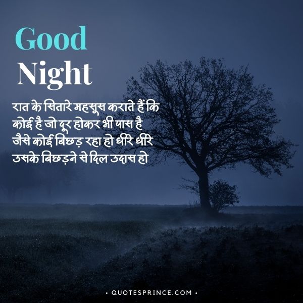 Sad Good Night Shayari in Hindi